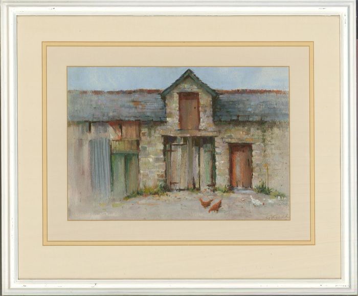Gerald V. Gadd - 20th Century Pastel, Welsh Barn