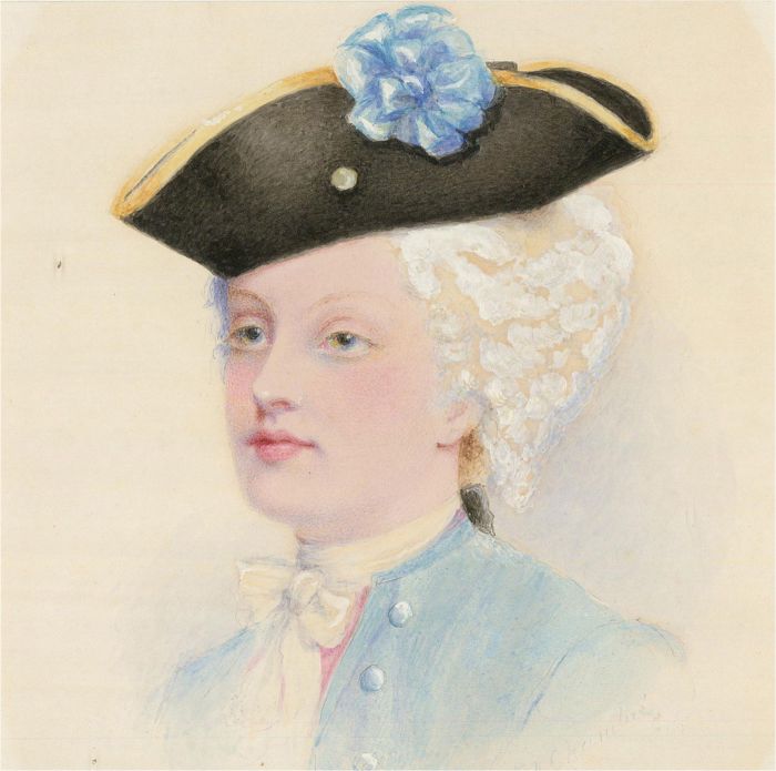 E.A. Chambre - French Late 19th Century Watercolour, Woman in a Riding Habit