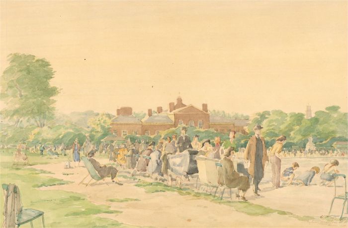 Sydney Joseph Fabricius Maiden (1893-1963) - 1950 Watercolour, Kensington Palace