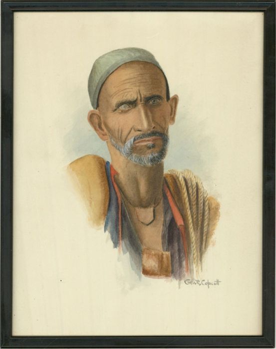 George Russell Copcutt (1882-1948) - Early 20th Century Watercolour, Tibetan Man