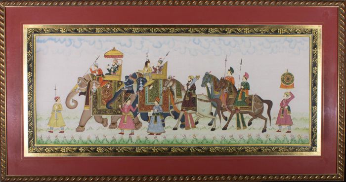 20th Century Gouache - Royal Procession