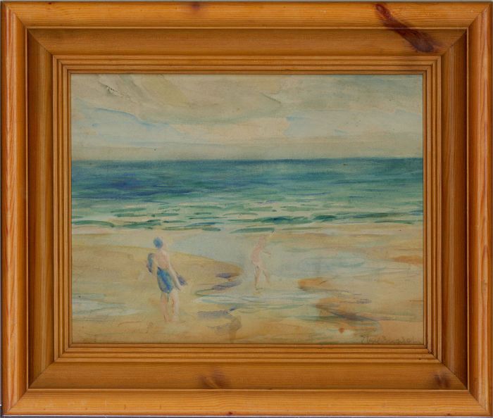 Elsie March (1884–1974) - Mid 20th Century Watercolour, Sea Swimmers