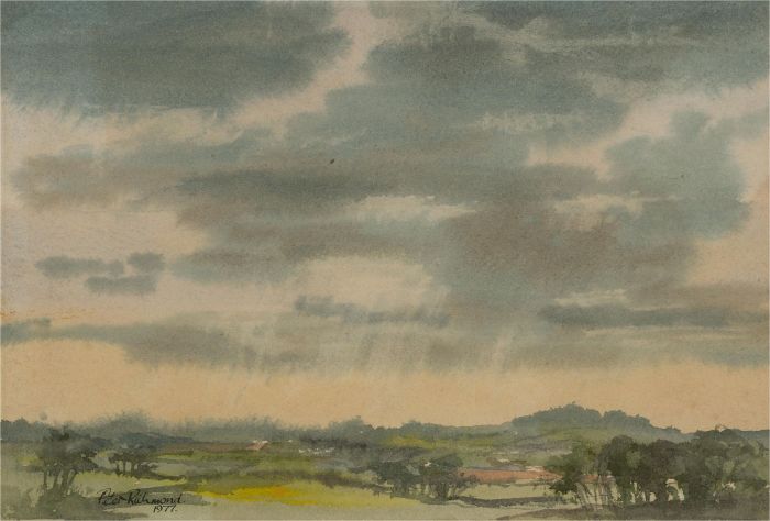 Peter Richmond - 1977 Watercolour, Rainfall