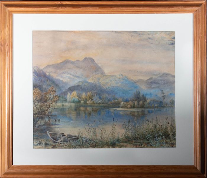 Paul Jacob Naftel RWS (1817-1891) - Watercolour, Grasmere, Lake District
