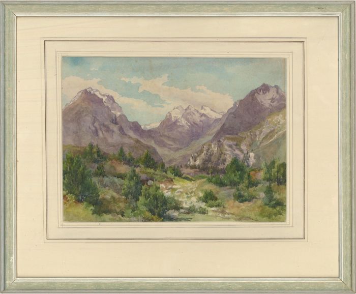 1859 Watercolour - Maloja Mountain Pass