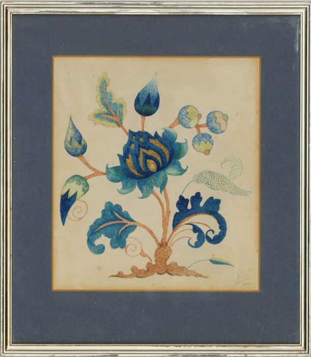 1930 Watercolour - Tree Of Life Flowers