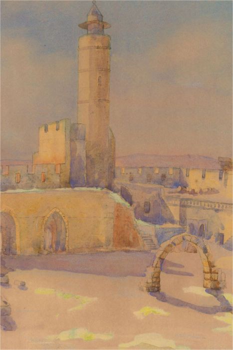 E.L.C.S - Signed Early 20th Century Watercolour, Jaffa Gate
