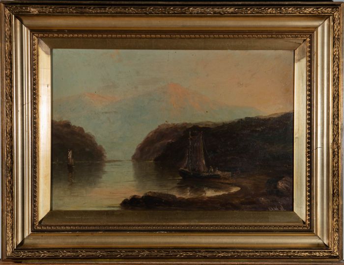 Harry Armstrong Whittle (​1834-1904) - Oil, Evening in the Highlands of Scotland