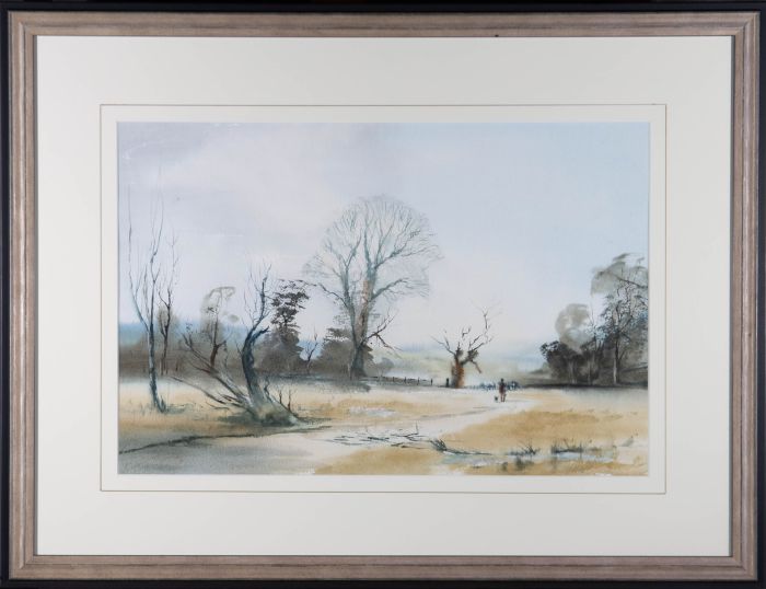Ralph Leaper (b.1915) - 1990 Watercolour, Forest Winter