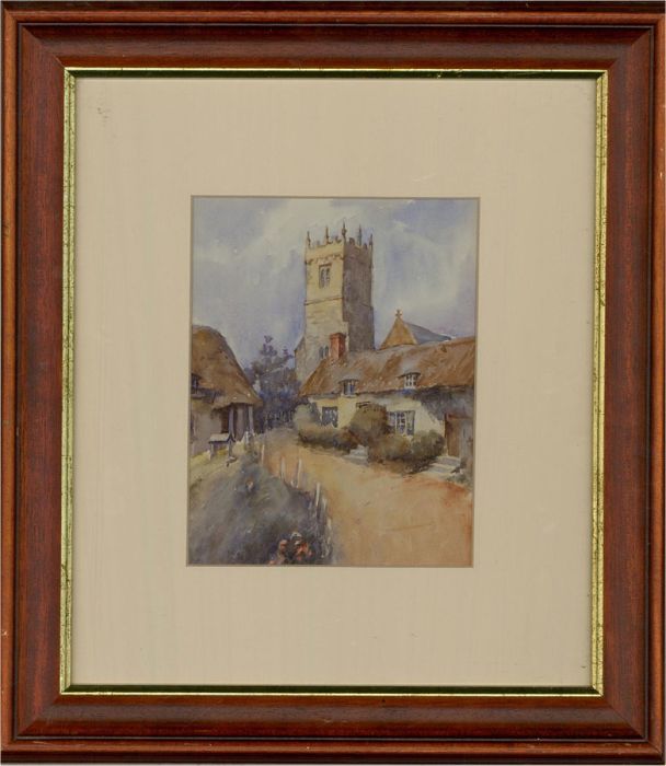 Early 20th Century Watercolour - Village Church
