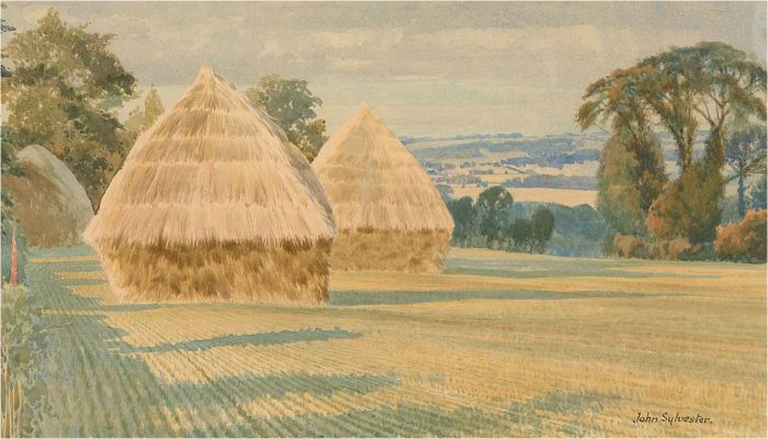 John Sylvester - Signed 1947 Watercolour, Evening near Mayfield