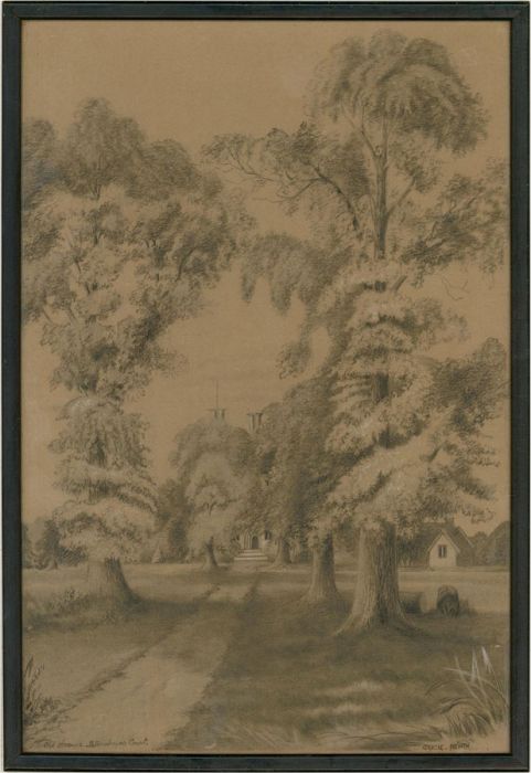 Gracie Newth - Early 20th Century Graphite Drawing, Stonehouse Court