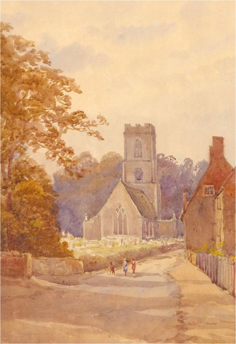 R. S. R - Signed Early 20th Century Watercolour, Church Lane