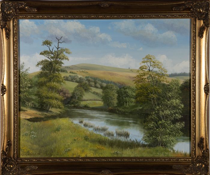 A. Dalrymple - 1998 Oil, River Dee at Cynwyd near Corwen