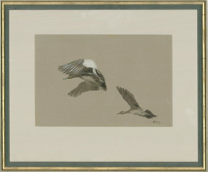 E. M. Chadwick - Contemporary Watercolour, Geese In Flight
