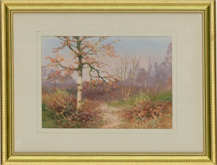 Edgar James Maybery (1887-1964) - Watercolour, Autumnal Forest