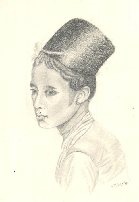 N.K. Day - 1999 Graphite Drawing, Study of a Figure