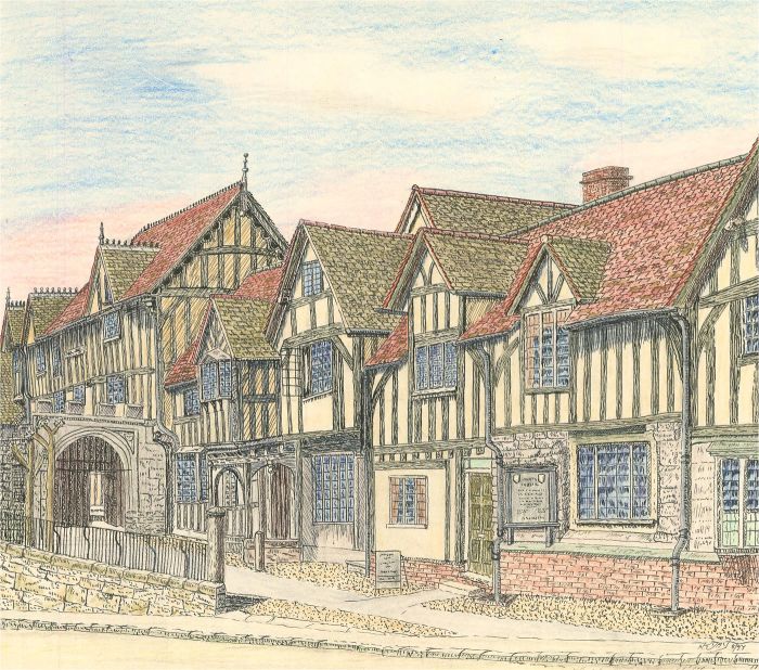 N.K. Day - 1997 Pen and Ink Drawing, Street Scene