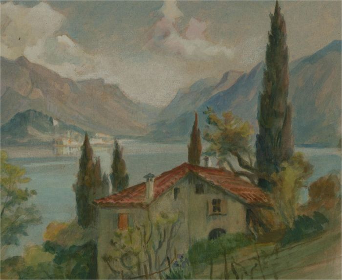 Early 20th Century Watercolour - View in Menaggio