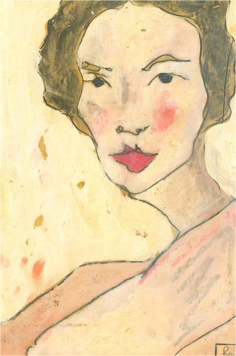 Ben Carrivick - Contemporary Oil, Female Figure in Pale Pink