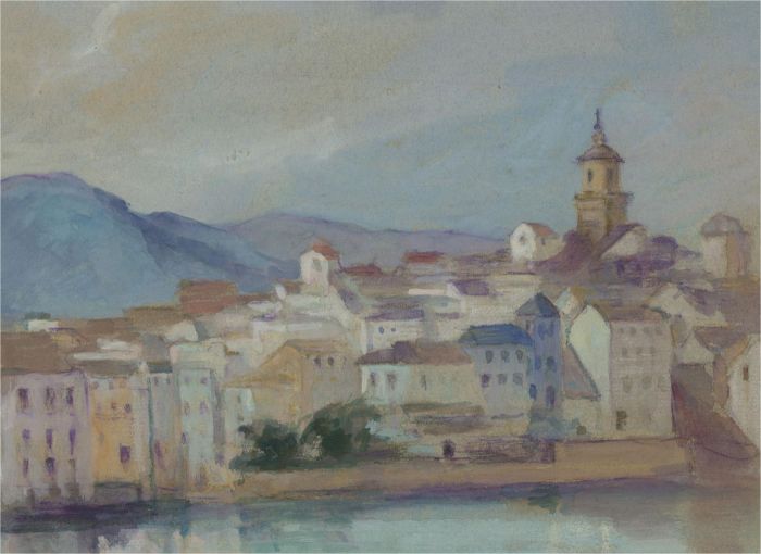 Early 20th Century Watercolour - Algeciras