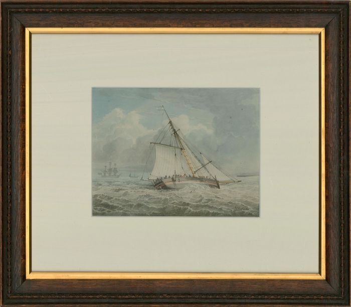 John Cleveley the Younger (1747-1786) - 18th Century Watercolour, Cutter at Sea