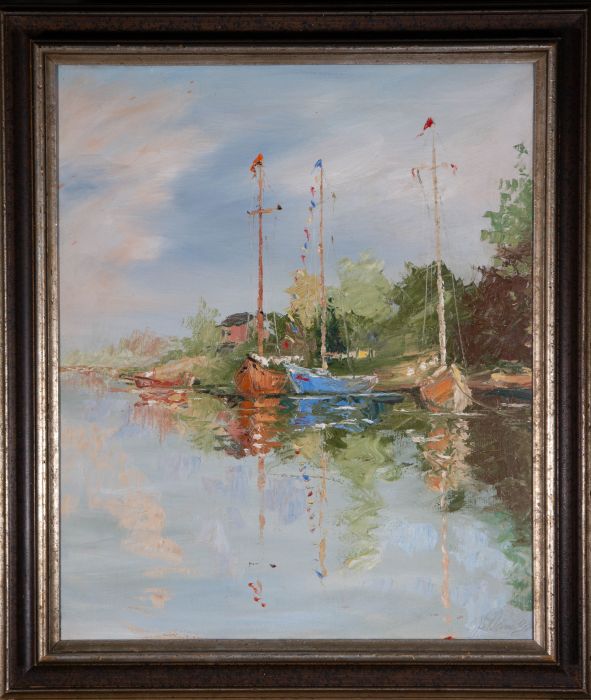 Early 20th Century Oil - The Sailboats