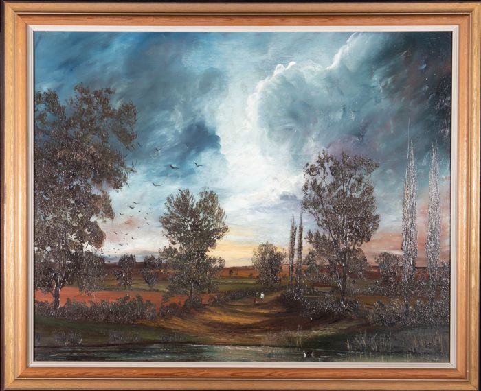 20th Century Oil - Gloomy Landscape