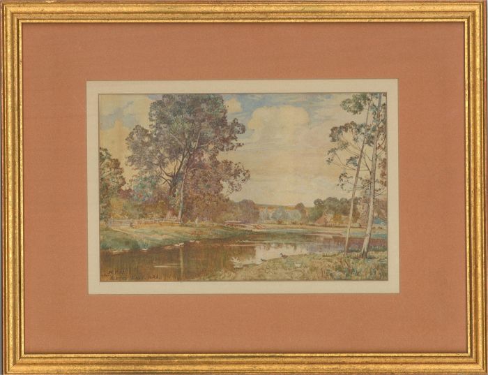 M.F.N. after Alfred East (1844-1913) - Early 20th Century Watercolour, River