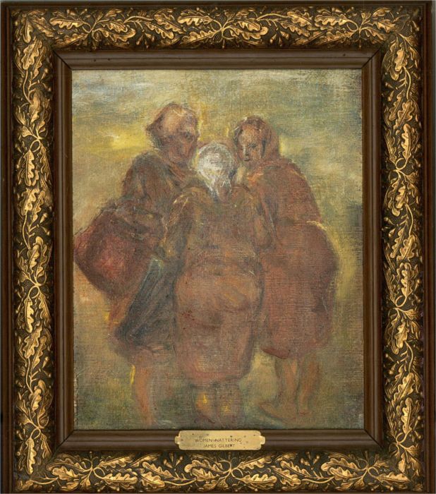 James Barrington Gilbert (b.1933) - 20th Century Oil, Women Nattering