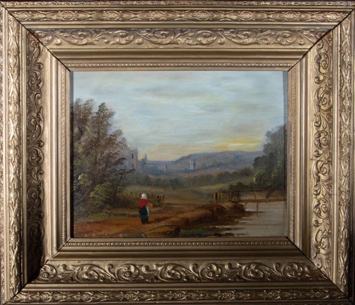 English School Late 19th Century Oil - Sun Down