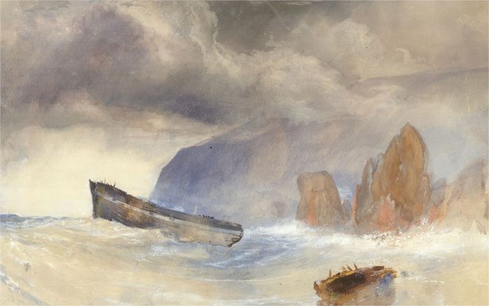 Early 20th Century Watercolour - Perilous Rocks