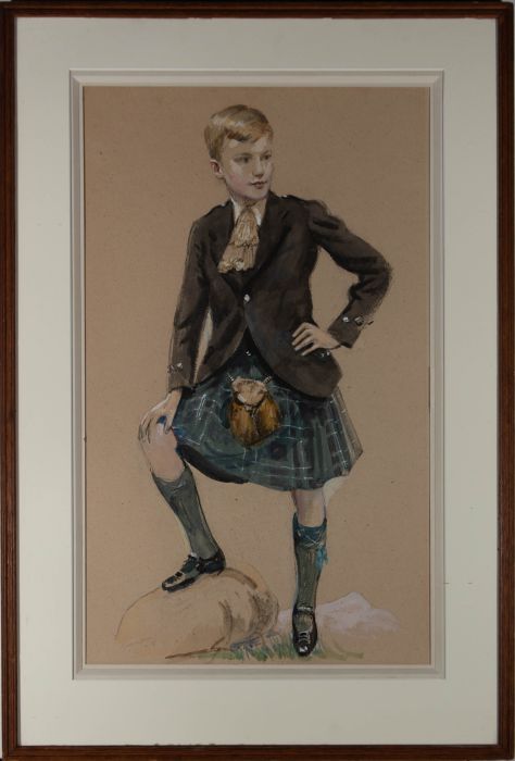 Kenneth Green (1905-1986) - 1938 Watercolour, Portrait of a Young Boy