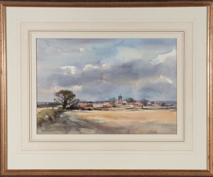 Andrew King (b.1956) - Signed Mid 20th Century Watercolour, Across the Fields