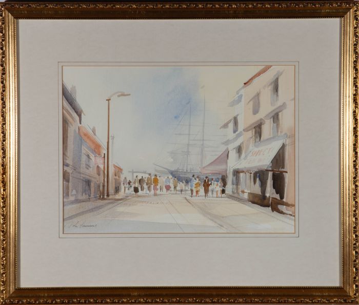 John Lawrence - Contemporary Watercolour, Approaching The Cutty Sark