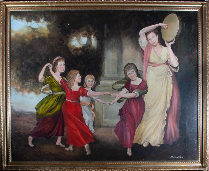 Rex Marsden after George Romney - Contemporary Oil, The Gower Children