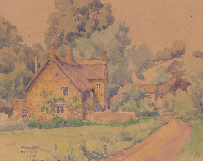 Mary Baker  - Signed 1959 Watercolour, Country Lanes