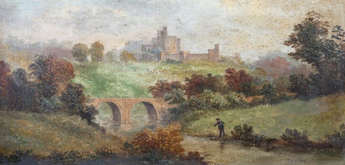 T. Lawley - Late 19th Century Oil, Alnwick Castle, Northumberland