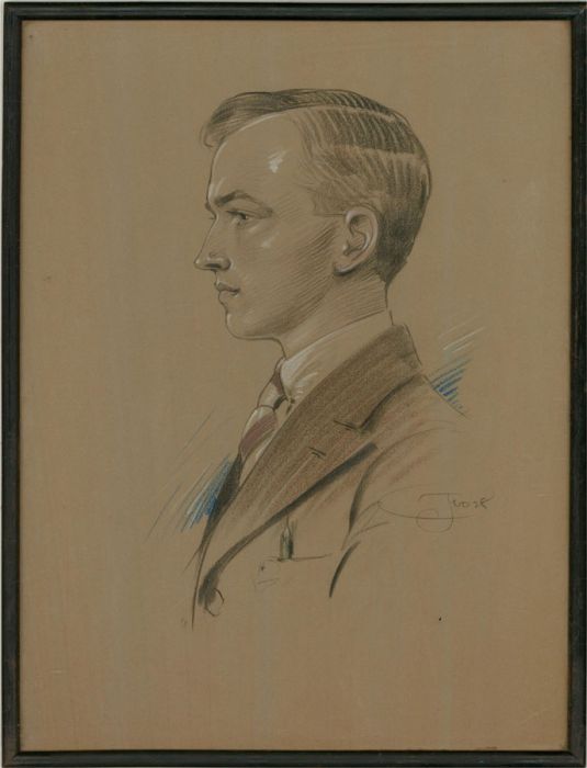 1928 Pastel - Portrait of a Young Man