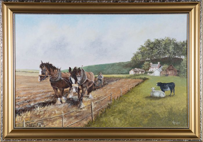 Grossi - Contemporary Oil, Farming Scene