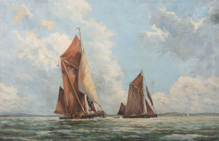 Richard Tearoe - 20th Century Oil, Thames Sailing Barges
