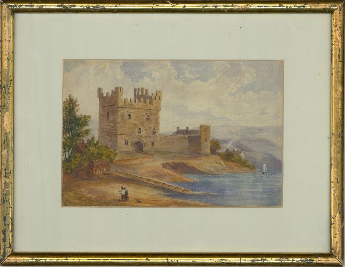 Mid 19th Century Watercolour - Bywell Castle