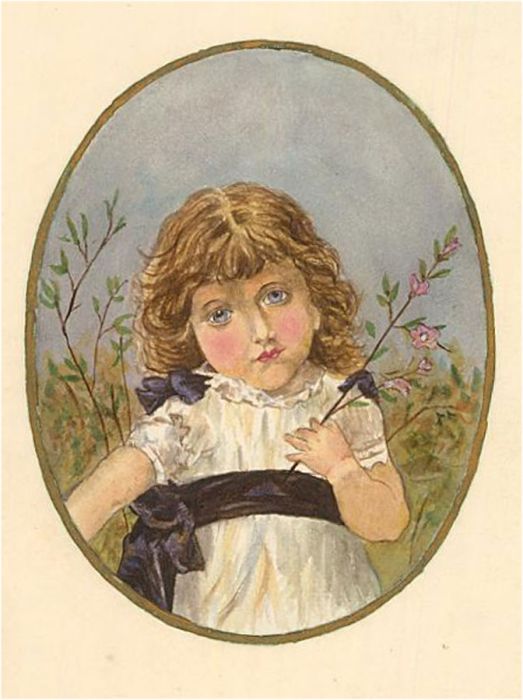 Early 20th Century Watercolour - Blue Eyed Girl