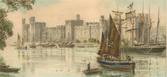 Henry G. Walker (1876-1932) - Signed Late 19th Century Etching, Caernarfon Castle