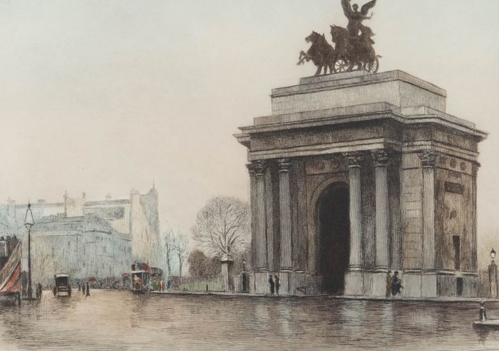 Eugene Tilly (1870-1937) after Edward King - Etching, Constitution Hill, London