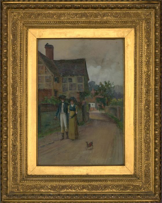 John Frederick Moffat - 1885 Watercolour, The Courting Couple