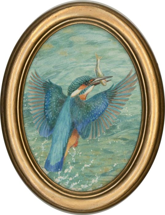 Peter Barrett (b.1935) - A Pair of 2014 Watercolours, Kingfishers