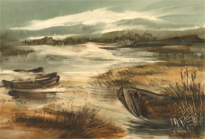 Galina - 20th Century Watercolour, Wetlands