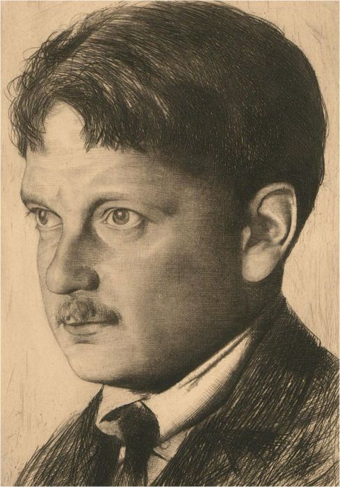 20th Century Etching - Portrait of Man
