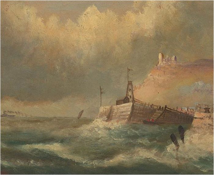 Mid 19th Century Oil - Stormy Seas